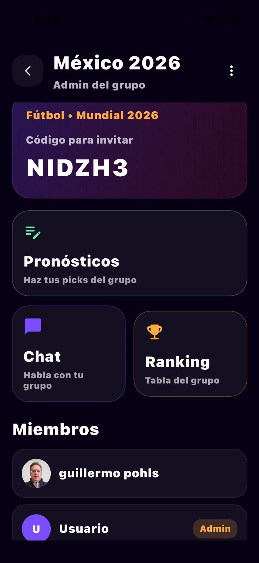 Detalle de grupo