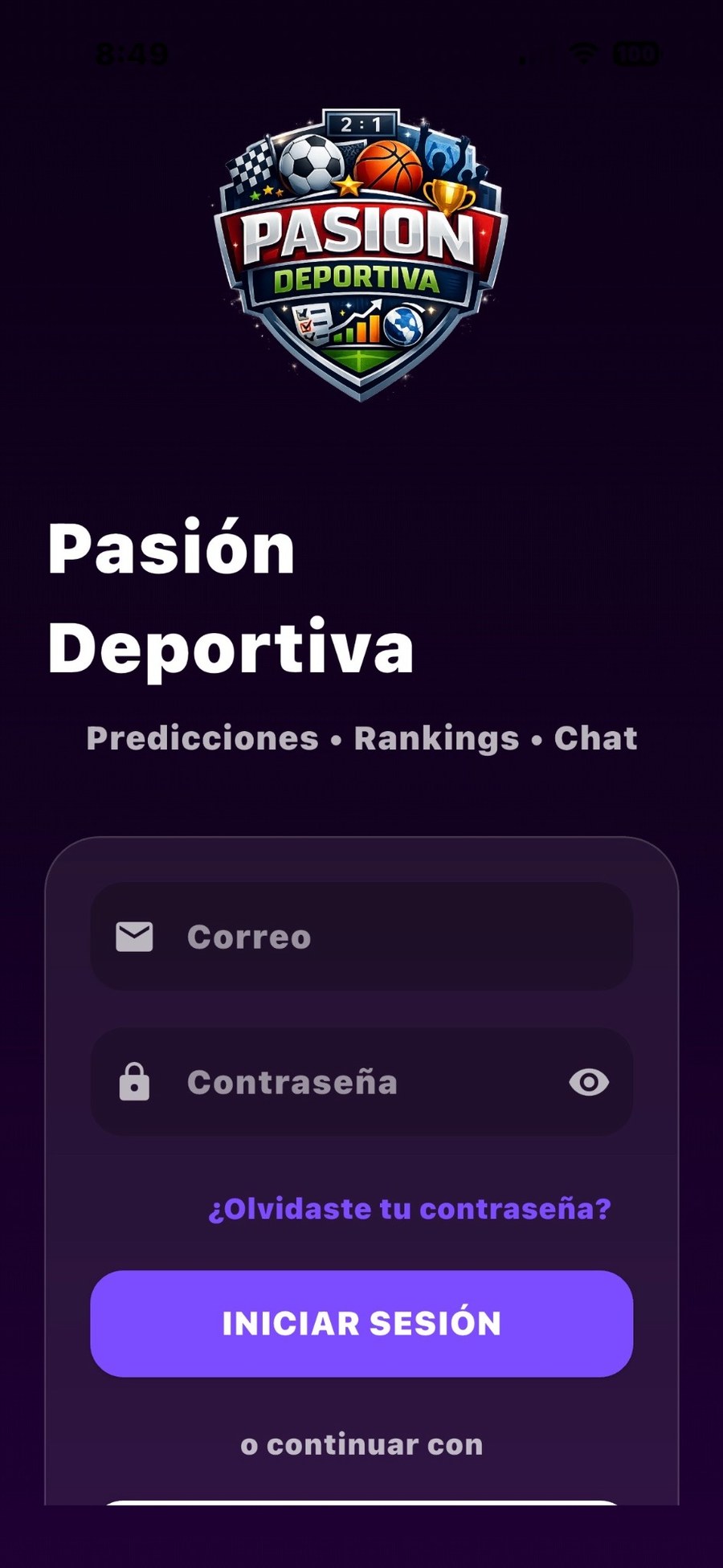 Inicio de sesión