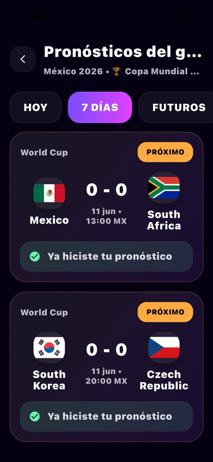 Pronósticos